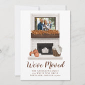 We hebben verhuisd rustieke Herfst boerderij open Aankondiging (Voorkant)