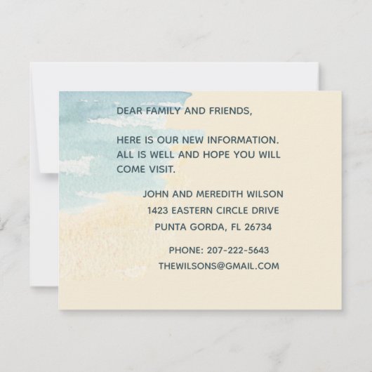 We hebben Waterverf Beach budget verplaatst Aankondiging (Achterkant)