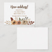 We hebben Waterverf bruine florabladeren verplaats Notitiekaartje (Voorkant / Achterkant)