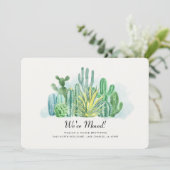 We hebben Waterverf Cacti Moving Announcement verp Aankondiging (Staand voorkant)