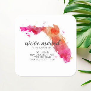 We hebben Waterverf Florida State verplaatst Vierkante Sticker