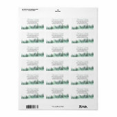 We hebben Waterverf Green Winter Pine Forest verpl Etiket (Full Sheet)