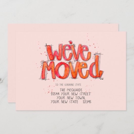 We hebben Waterverf Lettering verplaatst Aankondiging (Voorkant / Achterkant)