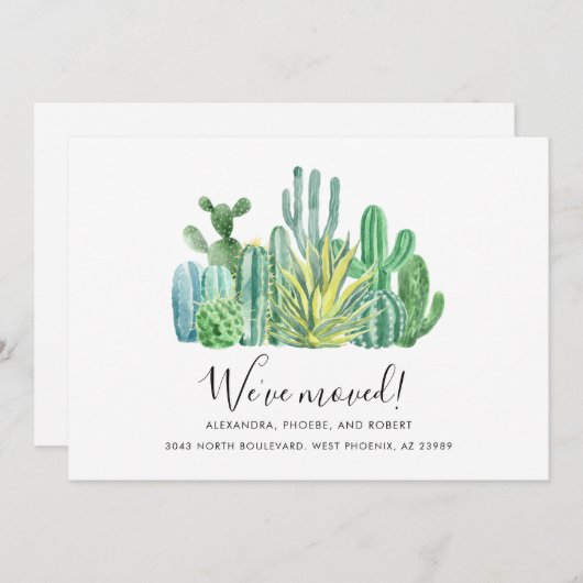 We hebben Waterverf Modern Moving Aankondiging (Voorkant / Achterkant)