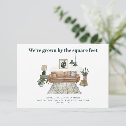 We hebben wijziging van adres verhuisaankondiging (Staand voorkant)