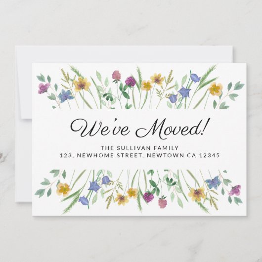 We hebben Wildflower Moving Aankondiging verplaats (Voorkant)