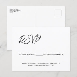 We hebben zetels gereserveerd voor u sjabloon budg briefkaart