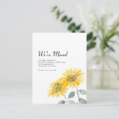 We hebben Zonnebloem Bewegende Aankondiging Briefkaart (Staand voorkant)