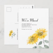 We hebben Zonnebloem Bewegende Aankondiging Briefkaart (Voorkant / Achterkant)