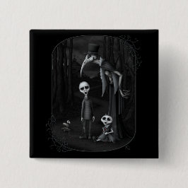 We Herfsten allemaal naar beneden Vierkante Button 5,1 Cm