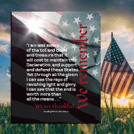 WE HERINNEREN ONS DAT WE DANKBAAR ZIJN POSTER