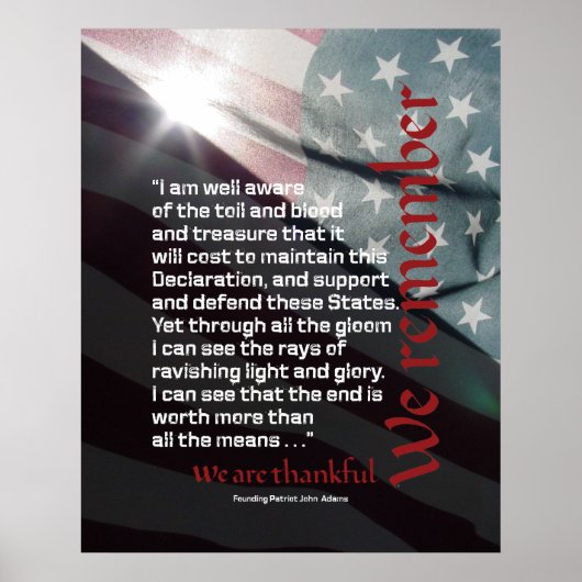 WE HERINNEREN ONS DAT WE DANKBAAR ZIJN POSTER (Voorkant)