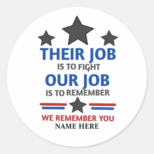 We herinneren ons je Sticker (Voorkant)