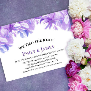 We hielden de 'Knot Lavender Floral Wedding Recept Kaart