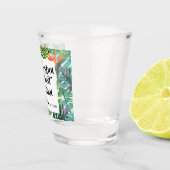 We hielden de tropische strandbruiloft van de Knot Shot Glas (Rechts)