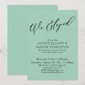 We hielden, elegante eenvoudige lichtgroene vierin kaart (Voorkant / Achterkant)