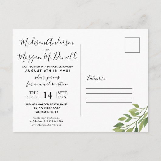 We hielden multi foto aankondiging briefkaart (Achterkant)