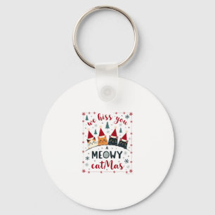 We Hiss U Een Meowy Catmas Grappige Kat Kerst Ugly Sleutelhanger