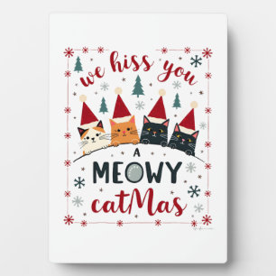 We Hiss You A Meowy Catmas Grappige Kat Kerstmis L Fotoplaat