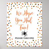 We hopen dat je Fun Halloween Favor Sign. Poster (Voorkant)