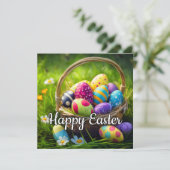 We hopen dat jullie allemaal een gelukkig Pasen he Kaart (Staand voorkant)