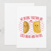 We Horen Bij Elkaar Als Coco Brood en Patties Feestdagenkaart (Voorkant / Achterkant)