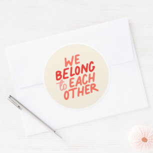 We horen bij elkaar - Ronde Sticker