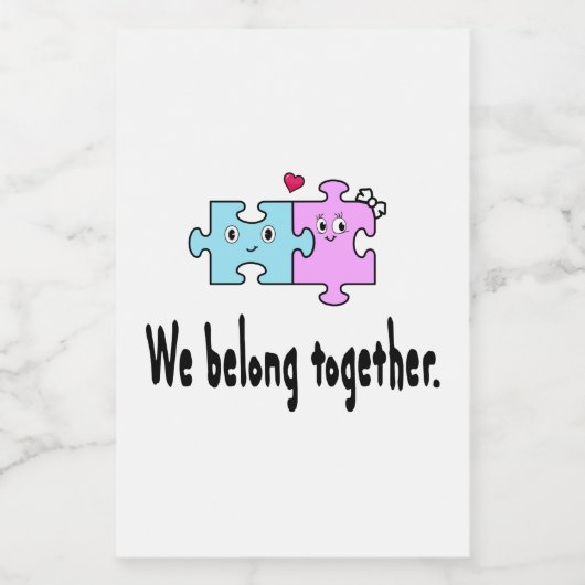 We horen bij elkaar voedselcontainer etiket (Enkel label)