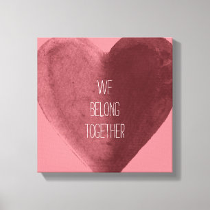 We horen bij Samen Hart Canvas Afdruk