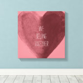 We horen bij Samen Hart Canvas Afdruk (Insitu (Houten vloer))