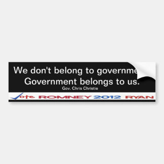 We horen niet bij de overheid Gov Christie Sticker
