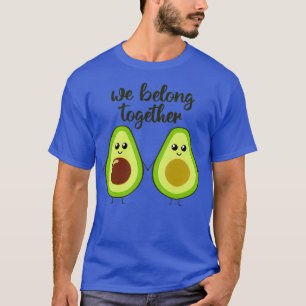 We horen samen schattige avocado's met handen t-shirt