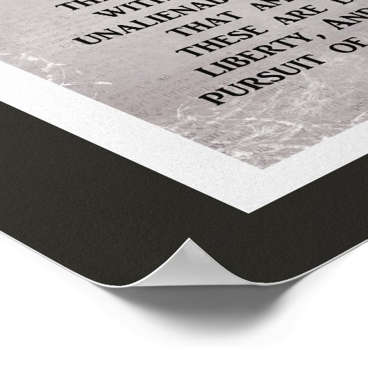 We houden deze waarheden vast — Thomas Jefferson Q Poster (Hoek)