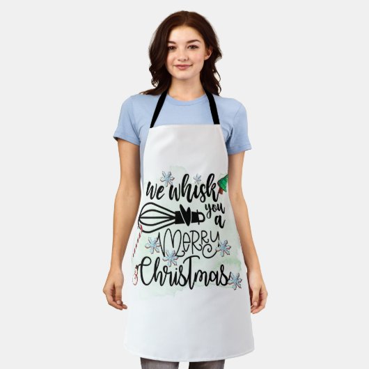 We houden je een prettige kerst. schort (Gedragen)