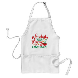 We houden je een prettige kerst. standaard schort