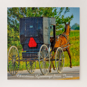We houden van Amish Carraiges in Iowa. Legpuzzel
