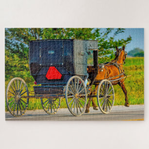 We houden van Amish Carraiges in Iowa. Legpuzzel