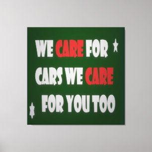 We houden van auto's Poster Canvas Afdruk