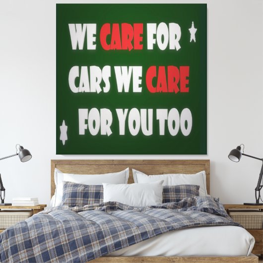 We houden van auto's Poster Canvas Afdruk (Insitu (Slaapkamer))