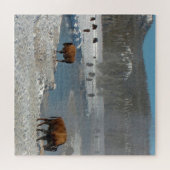 We houden van Bison Wyoming. Legpuzzel (Horizontaal)