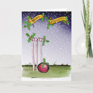 We houden van cricket-Kerstmis Feestdagen Kaart