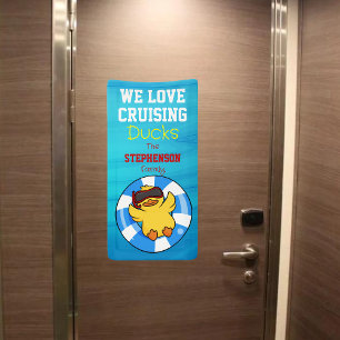 We houden van cruisen eenden familie cruise deur spandoek
