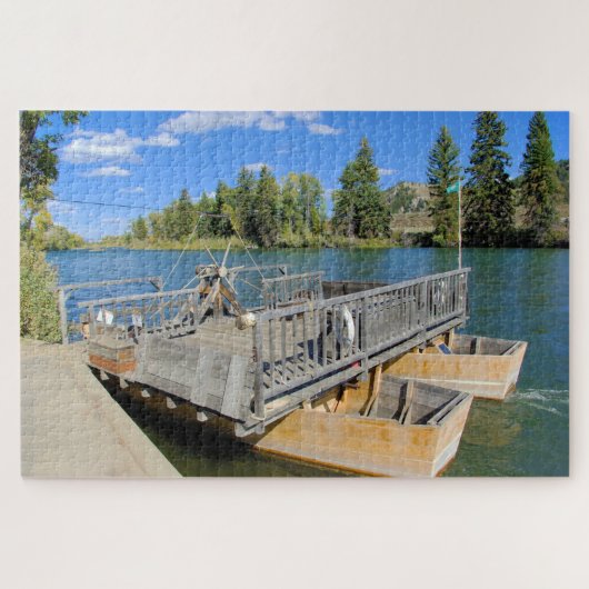 We houden van de Ferry Snake River Wyoming. Legpuzzel (Horizontaal)