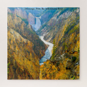 We houden van de Yellowstone-rivier Wyoming. Legpu Legpuzzel