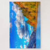 We houden van Devils Lake Wisconsin. Jigzaag Puzzl Legpuzzel (Verticaal)