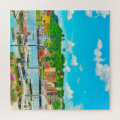 We houden van Dubuque in Iowa. Legpuzzel (Horizontaal)
