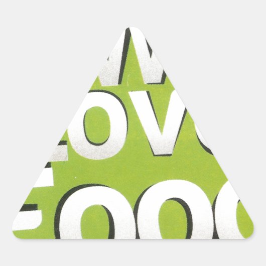 We houden van eten driehoek sticker (Voorkant)