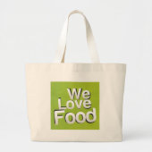 We houden van eten grote tote bag (Voorkant)