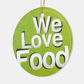 We houden van eten keramisch ornament (Links)