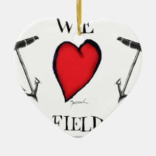 we houden van fairfield connecticus keramisch ornament